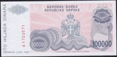 Bosna Hersek 100000 Dinar 1993 Çil Pick 154