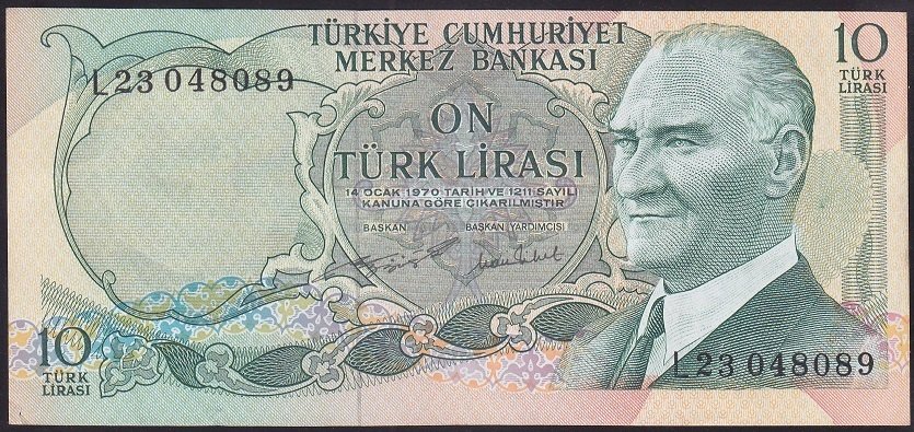 6.EMİSYON 2.TERTİP 10 LİRA L23 048089 ÇÇT +