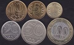 Kazakistan 6 Adet Madeni Lotu Çil