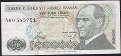 7.Emisyon 1.Tertip 10 Lira A60 585751 Çok Temiz