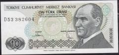 7.Emisyon 2.Tertip 10 Lira D53 382604 Çil