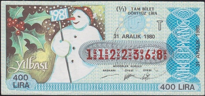 1980 31 Aralık Tam Bilet - T Serisi