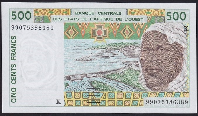 WEST AFRİCAN STATES 500 FRANK 1995 (K) ÇİLALTI ÇİL SENEGAL