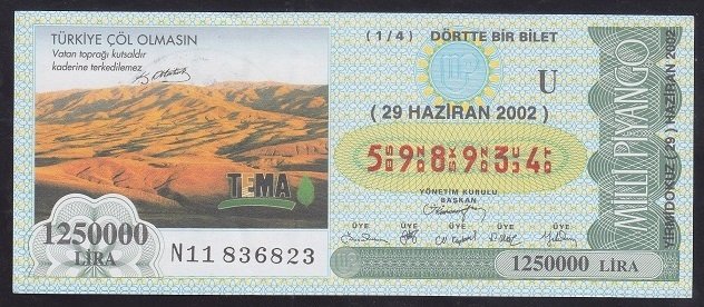 2002 29 HAZİRAN ÇEYREK BİLET