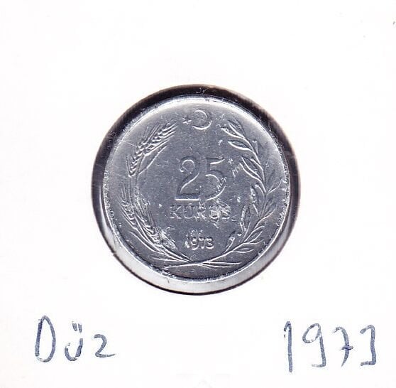 1973 Yılı 25 Kuruş Düz