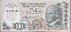 6.Emisyon 1.Tertip 100 Lira E57 057152 Çilaltı Çil