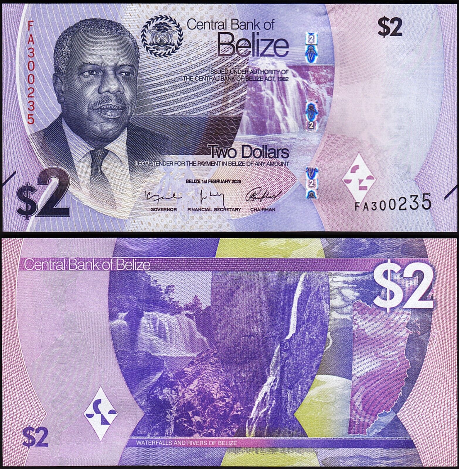 Belize 2 Dolar 2025 Çil Pick 73