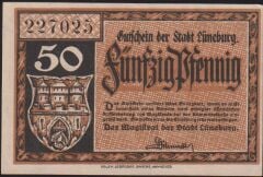 Almanya 50 Pfennig Notgeld 1921 Çil Filigranlı