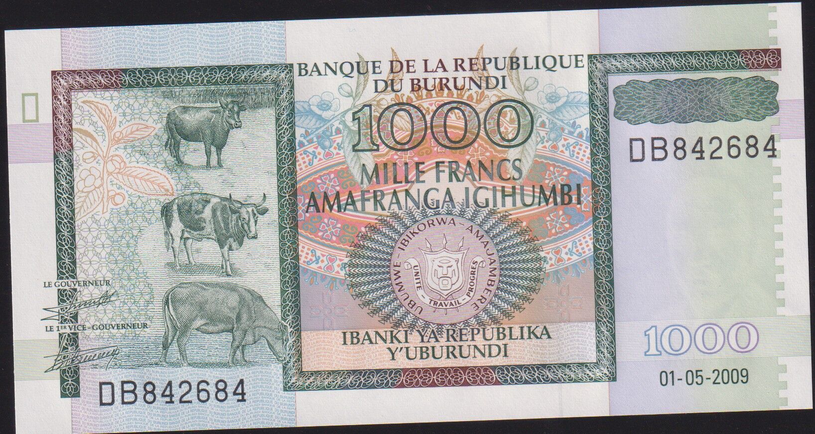 Burundi 1000 Frank 2009 Çil Pick 46 ( 842684 )