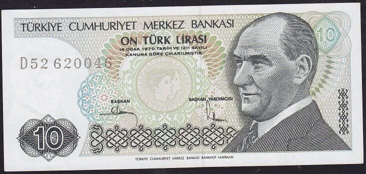 7.Emisyon 2.Tertip 10 Lira D52 620046 Çilaltı