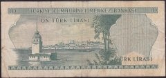 6.Emisyon 1.Tertip 10 Lira C33 003783 Çok Temiz