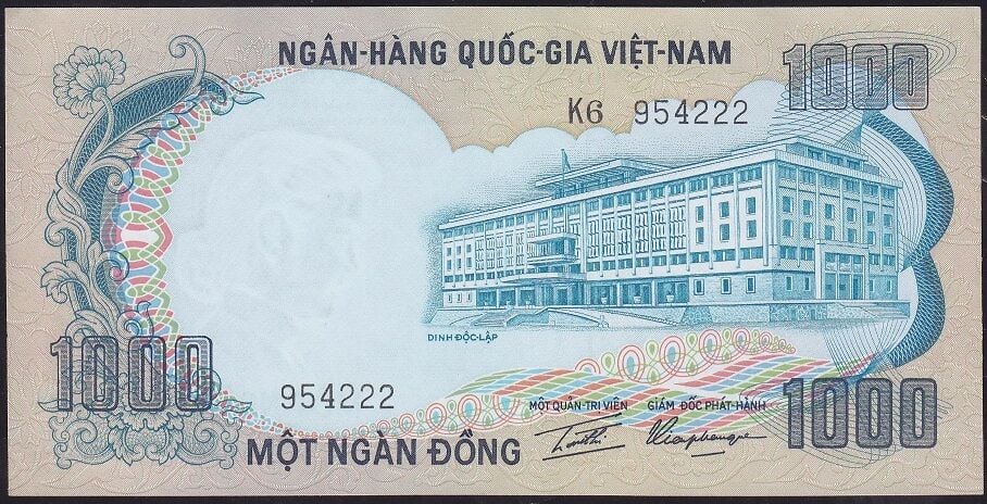 Vietnam ( Güney ) 1000 Dong 1972 Çilaltı Çil Pick 34 ( 222 )