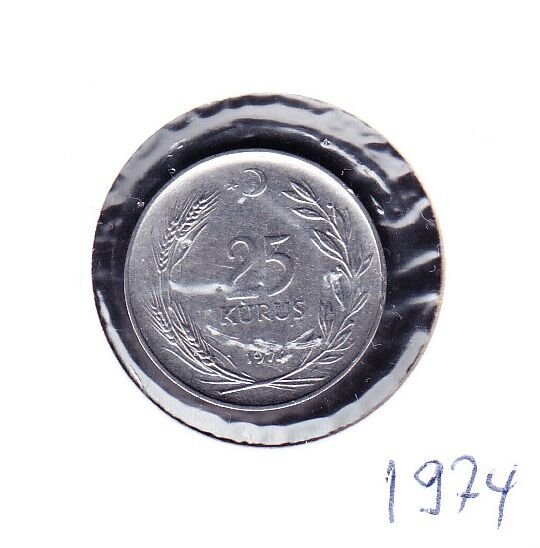 1974 Yılı 25 Kuruş Düz