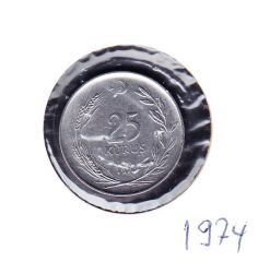 1974 Yılı 25 Kuruş Düz