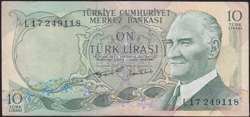 6.EMİSYON 2.TERTİP 10 LİRA L17 249118 ÇÇT