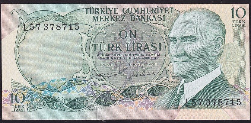 6.Emisyon 2.Tertip 10 Lira L57 378715 Çilaltı