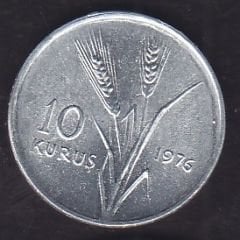1976 Yılı 10 Kuruş Çil