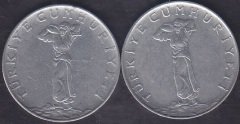 1970 Yılı 25 Kuruş Çok Temiz (Ters Düz Takım )