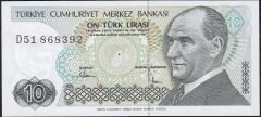 7.Emisyon 2.Tertip 10 Lira D51 868392 Çil