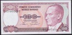 7.EMİSYON 1.TERTİP 100 LİRA A03 664487 ÇİL