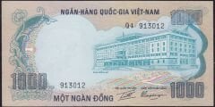 Vietnam ( Güney ) 1000 Dong 1972 Çilaltı Çil Pick 34