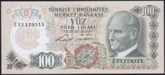 6.Emisyon 1.Tertip 100 Lira E33 129315 Çilaltı Çil