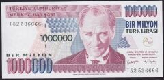 7.Emisyon 3.Tertip 1000000 Lira T52 536666 Çilaltı Çil