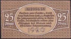 ALMANYA 25 PFENNİNG NOTGELD 1920 ÇİLALTI ÇİL