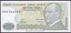 7.Emisyon 1.Tertip 10 Lira A50 310337 Çilaltı