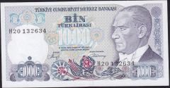 7.Emisyon 2.Tertip 1000 Lira H20 132634 Çil