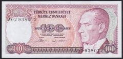 7.EMİSYON 1.TERTİP 100 LİRA A02 938012 ÇİLALTI