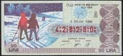 1980 9 Ocak Çeyrek Bilet - A Serisi