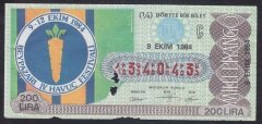 1984 9 EKİM ÇEYREK BİLET Ç SERİSİ