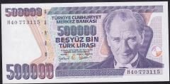 7.Emisyon 4.Tertip 500000 Lira H40 773115 Ççt Çilaltı