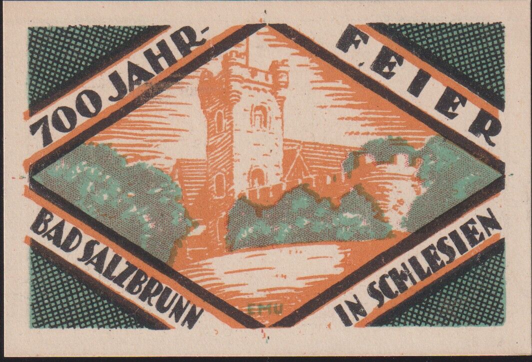 Almanya 50 Pfennig Notgeld 1921 Çil