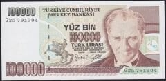 7.Emisyon 3.Tertip 100000 Lira G25 791304 Çil