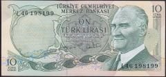 6.Emisyon 2.Tertip 10 Lira L46 198 199 Çil Merdiven