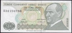 7.Emisyon 1.Tertip 10 Lira A34 234786 Ççt