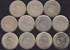 2009 - 2019  arası 10 Kuruş Lotu 11 Farklı