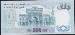 6.Emisyon 2.Tertip 500 Lira L56 057147 Çok Çok Temiz Çilaltı
