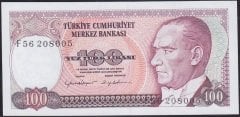 7.Emisyon 2.Tertip 100 Lira F56 208005 Çilaltı Çil
