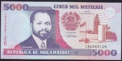 MOZAMBİK 5000 METİCAİS 1991 ÇİL