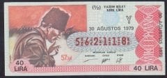 1979 30 AĞUSTOS YARIM BİLET
