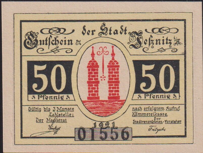 Almanya 50 Pfennig Notgeld 1921 Çil