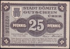 ALMANYA 25 PFENNİNG NOTGELD 1920 ÇİLALTI