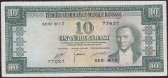 5.Emisyon 2.Tertip 10 Lira M17 77627 Çok Temiz +