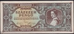 Macaristan 100000 Pengo 1945 Çok Temiz+