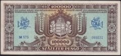 Macaristan 100000 Pengo 1945 Çok Temiz+