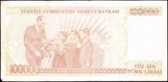 7.Emisyon 3.Tertip 100000 Lira I64 564366 Çok Temiz +