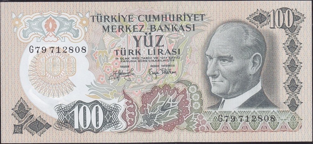 6.Emisyon 2.Tertip 100 Lira G79 712808 Çilaltı Çil